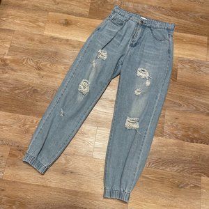 Lelis High Rise Denim Joggers
